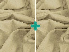 2x Cearșaf de tricou EXCLUSIV 90x200 cm crem