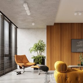 Plafonieră albă cu abajur din sticlă ø 12 cm Umerta – Sollux