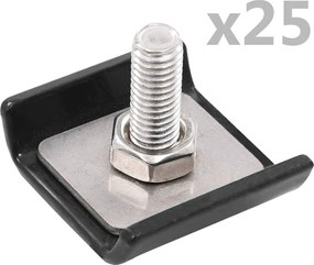 vidaXL Conector grilaj din plasă, antracit, 25 seturi