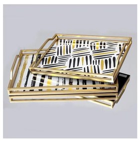 SET 2x tavă decorativă 40x30/35x25 cm auriu