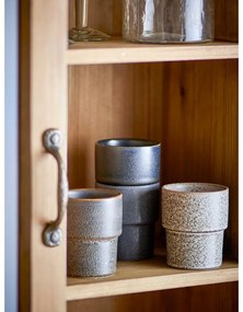 Cești maro 4 buc. pentru espresso din gresie 150 ml Ewan – Bloomingville