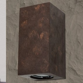 Aplica LED de perete design ambiental Cube 2 antique rustic