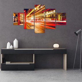 Tablou cu căsuța telefonică roșie din Londra (125x70 cm), în 40 de alte dimensiuni noi