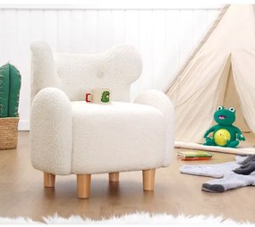 Fotoliu pentru copii TOBI, alb