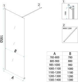 Paravan de dus fumuriu Rea Flexi Grey 80 cm Titan