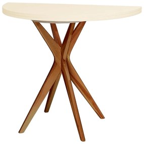 Masă de dining rotundă extensibilă 45x90 cm Jubi – Ragaba