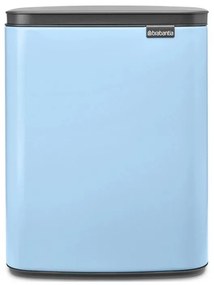 Cos de gunoi Brabantia Bo Small 1006637, 12 L, Deschidere silentioasa si lina, Baza antiderapanta, Albastru deschis
