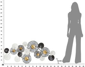 Decorațiune metalică pentru perete Mauro Ferretti Troby, 143 x 64cm