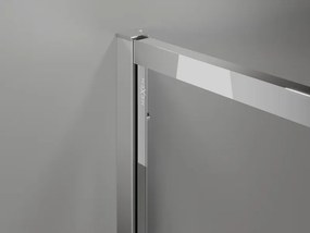 Mexen Exo cabină de duș semicirculară asimetrică glisantă 90 x 80 cm, transparent, crom - 8132-090-080-01-00