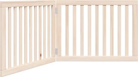 vidaXL Poartă de acces pentru câini pliabilă, 2 panouri, 160 cm, lemn de plop