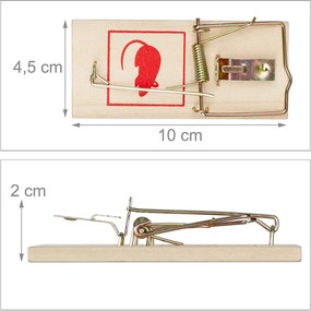 Set 12 x Capcane soareci Mecanica (fara otravuri) Lemn