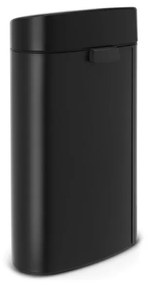 Cos de gunoi Brabantia Touch Bin New 649733, 40 L, Inchidere silentioasa si lina, Spate plat, Negru