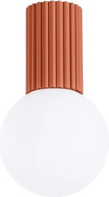 Plafonieră portocalie cu abajur din sticlă ø 12 cm Orbital – Sollux