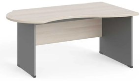 Birou de colt Manager 160 x 100 cm, dreapta, salcâm deschis / gri