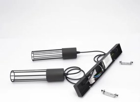 Lustră pe cablu MELODY 2xE27/15W/230V negru