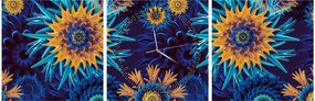 Tablou - 3D flori (cu ceas) (90x30 cm)