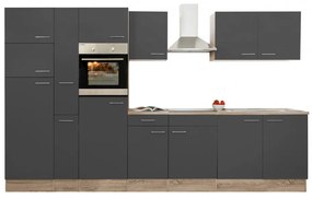 Mobilă de bucătărie Yorki 360, corp din stejar sonoma, cu față antracit satinat