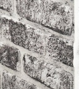 Panouri de perete 3D, model caramida, gri inchis, 10 buc., EPS 10, dark grey and white