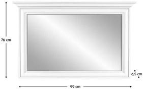 Oglinda KENTAK LUS90, alb alpin