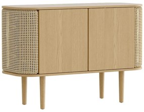 Comodă în culoare naturală joasă cu aspect de lemn de stejar 109x75 cm Treasures – UMAGE