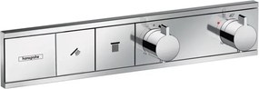 Baterie cada - dus incastrata Hansgrohe RainSelect termostatata crom lucios 2 functii