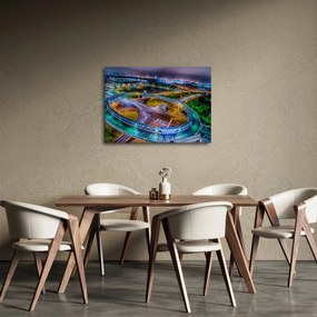 Tablou panorama orașului nocturn (70x50 cm)