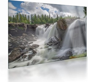 Tablou pe sticlă cu cascade (70x50 cm)