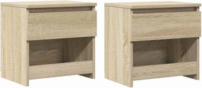 vidaXL Noptiere, 2 buc., stejar Sonoma, 40x30x39 cm, lemn prelucrat