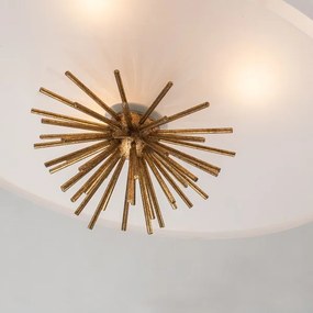 Lustră pe tijă Quoizel STARING-3P-DG-OPAL STARING 3xE14/40W/230V d. 45,7 cm auriu