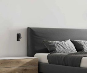 Aplica moderna cu spot LED directionabil USB Charger Hotel negru