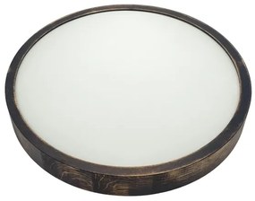 Plafonieră LED OAK SMOKY SLIM, 36 W, 230 V, 4000 K, Ø 37 cm, stejar/maro închis