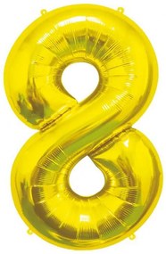 Numere Gold, Bălare de folie de număr 8 aurie de 85 cm
