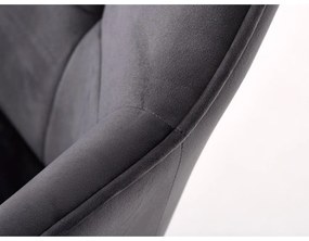 Set de scaune de sufragerie gri cu cotiere 2 buc. tapițat Nolan Square – Unique Furniture