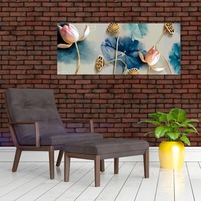 Tablou cu flori (120x50 cm)
