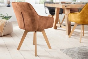 Set de 2 scaune pivotante pivotant Livorno catifea maro