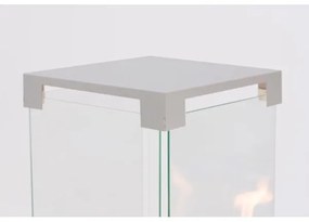 Șemineu de exterior pe gaz Planika Faro GAS 142x36 cm 8kW gri + capac de protecție