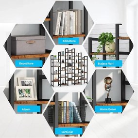 Biblioteca ,solid wood,lemn, Homs,seria A-620,218x27x210 cm ,630106