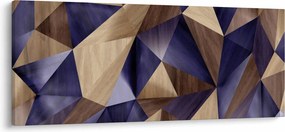 Tablou - 3D triunghiuri de lemn (120x50 cm)