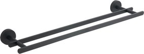 Mexen Loft cuier dublu pentru prosoape, negru - 7012625-70