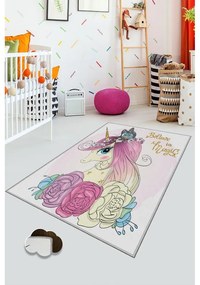 Covor antiderapant pentru copii Conceptum Hypnose Unicorn, 180 x 280 cm