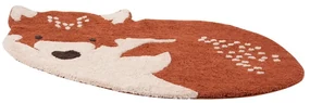 Covor din bumbac Nattiot Little Wolf, 70 x 110 cm, maro