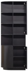 Bibliotecă modulară neagră din lemn masiv de pin 78x210 cm Finca – WOOOD