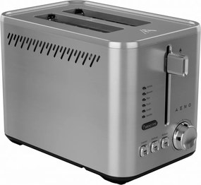 Prajitor de paine AENO ATS0003, 950 W, 6 tipuri de paine, 7 trepte de prajire, Preincalzire, Dezghetare, LED, Otel inoxidabil