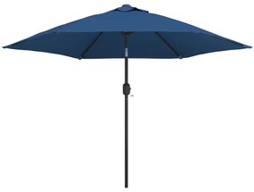 Umbrela de soare de exterior cu stalp metalic, azur, 300 cm Azur