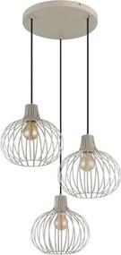 Globo 33379319 - Lustră MATEO suspendată pe cablu, 3xE27/40W/230V, bej