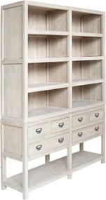 Vitrină lemn masiv dublă Heritage Pin Masiv, 150 × 45 × 230 cm