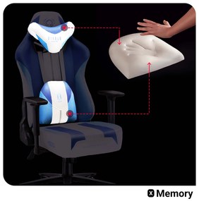 Scaun gaming din material pentru copii Diablo X-Player 2.0: Frost White / alb, Kids Size Diablochairs