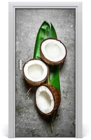 Autocolante pentru usi Pe frunze de nucă de cocos