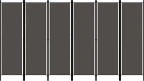 vidaXL Paravan de cameră cu 6 panouri, antracit, 300 x 180 cm