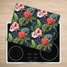 Tocator din sticla Flori tropicale
